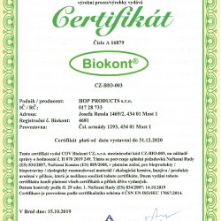 Certifikát Biokont